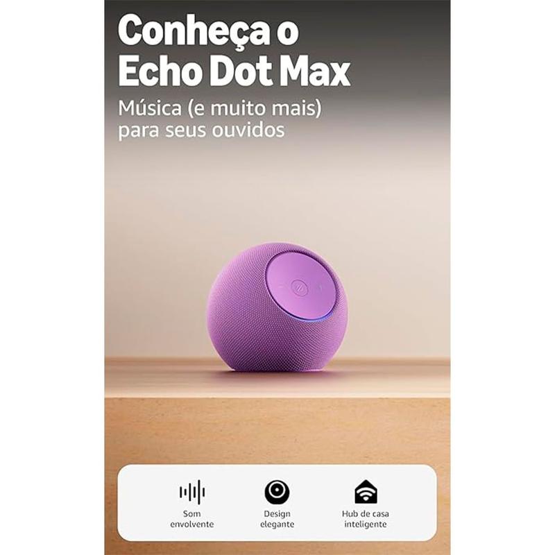 Echo Dot Max (2025) Smart Speaker com Alexa Amazon Roxo - Smart